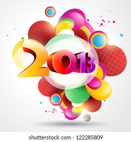 colorful vector happy new year design
