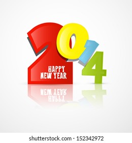 Colorful Vector Happy New Year 2014 Background 