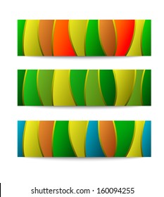 Colorful vector headers, abstract design