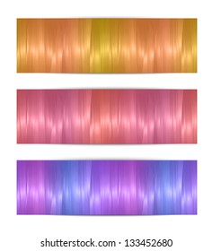 Colorful vector headers isolated on white