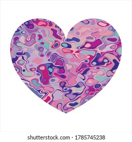 Colorful vector Heart icon. Love symbol Flat style. Design elements for Valentine's day