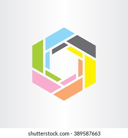 Colorful Vector Hexagon Business Tech Vector Logo 