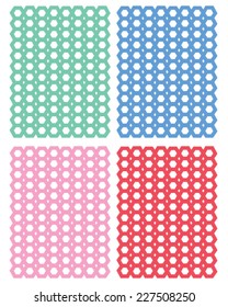 Colorful Vector Hexagon Pattern Set 