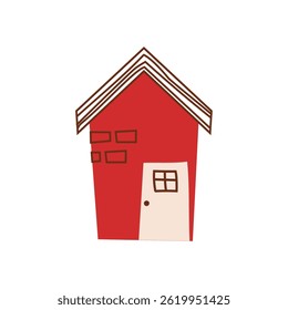 Colorful Vector House Line Art