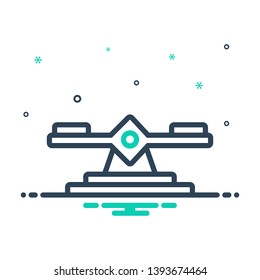 Colorful vector icon for balance
