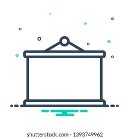 Colorful vector icon for blackboard