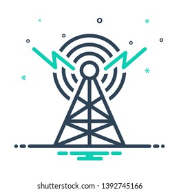 Colorful vector icon for broadcast