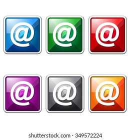 AT Colorful Vector Icon Button