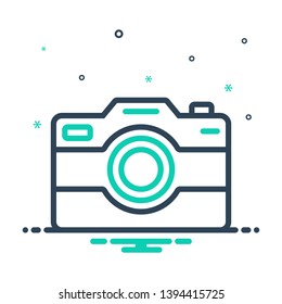 Colorful vector icon for camera