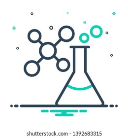 Colorful vector icon for chemistry