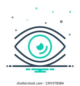 Colorful vector icon for eye