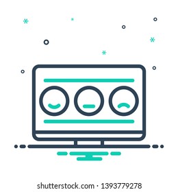 Colorful vector icon for feedback form