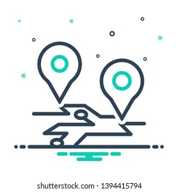 Colorful vector icon for gps