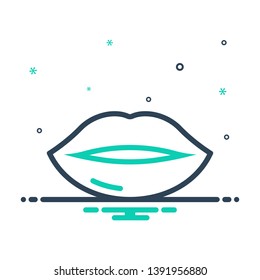 Colorful vector icon for lips