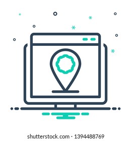 Colorful vector icon for local seo