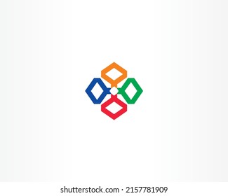 concepto de diseño de logotipo de icono de vector colorido