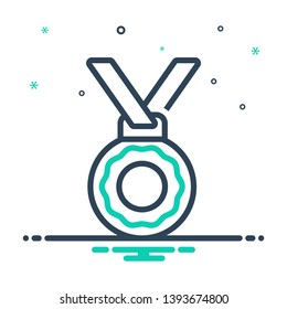 Colorful vector icon for medal