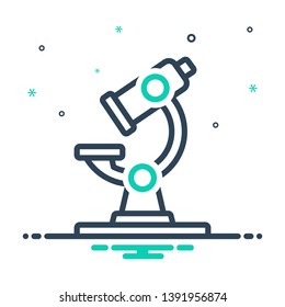 Colorful vector icon for microscope