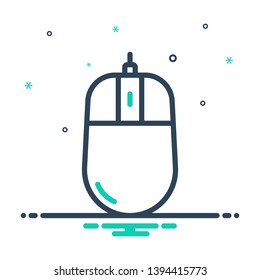 Colorful vector icon for mouse