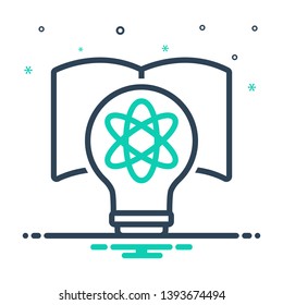 Colorful vector icon for physics