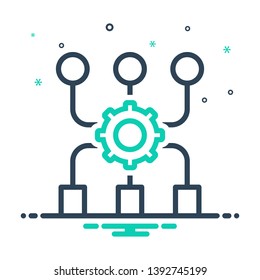 Colorful vector icon for program algorithm