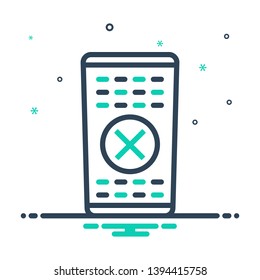 Colorful vector icon for remote control
