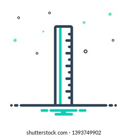 Colorful vector icon for ruler