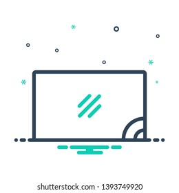 Colorful vector icon for screen