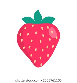 A colorful vector Icon of stylized strawberries, Perfect for food illustrations or fresh fruit concept design.