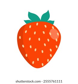 A colorful vector Icon of stylized strawberries, Perfect for food illustrations or fresh fruit concept design.