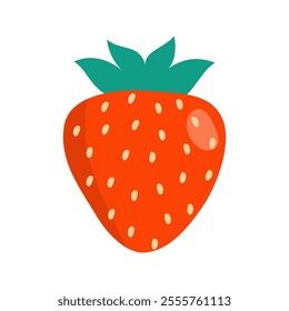 A colorful vector Icon of stylized strawberries, Perfect for food illustrations or fresh fruit concept design.