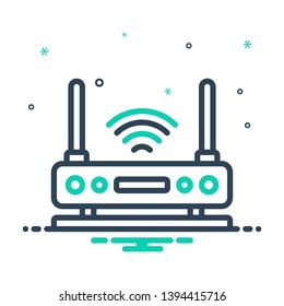 Colorful vector icon for wifi