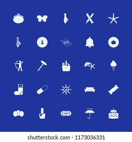 colorful vector icons set. with sofa, butterfly, sun leaves and starfish in set
