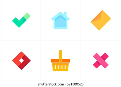 Colorful vector icons for web design, application development, social media,SEO, mobile phone, services and programming. Set 1