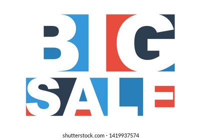 colorful vector illustration banner big sale