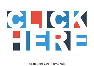 colorful vector illustration banner click here