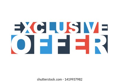 colorful vector illustration banner exclusive offer