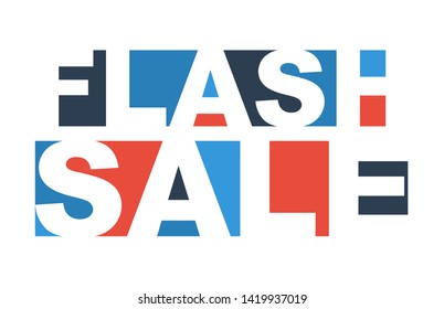 colorful vector illustration banner flash sale