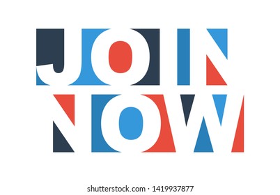 colorful vector illustration banner join now