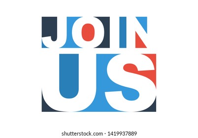 colorful vector illustration banner join us