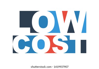 colorful vector illustration banner low cost