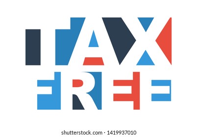 colorful vector illustration banner tax free