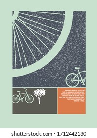 Colorful vector illustration of bicycle.