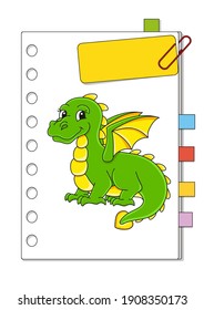 Colorful vector illustration. Cartoon character. Isolated on color background. Design element. Template for your design.
