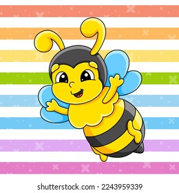 Colorful vector illustration. cartoon character. Isolated on abstract background. Design element. Template for your design. Vector illustration.