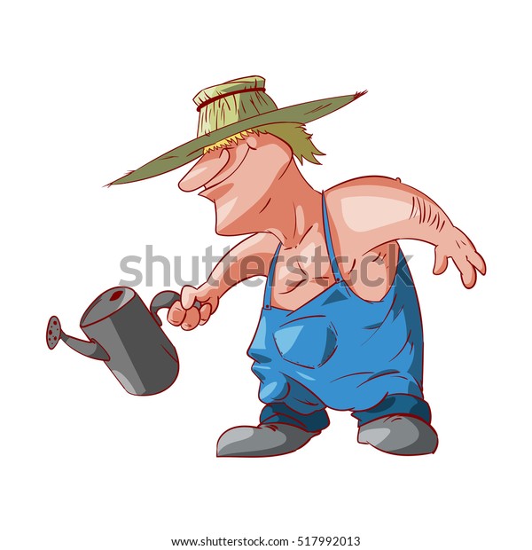 Colorful Vector Illustration Cartoon Farmer Redneck Stock Vector ...