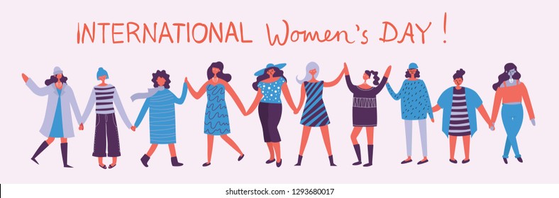 We Can Do Feminine Concept Woman Stock Vector (Royalty Free) 1067267642