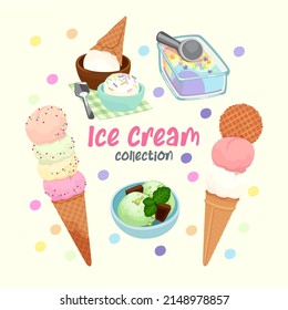 a colorful vector illustration of a delicious ice cream