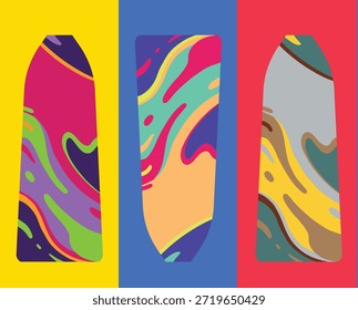 Projeto de ilustração vetorial colorido para remo de barco dragão . Padrões fluentes e cores arrojadas refletem os esportes aquáticos tradicionais, celebração cultural e espírito de corrida festiva.