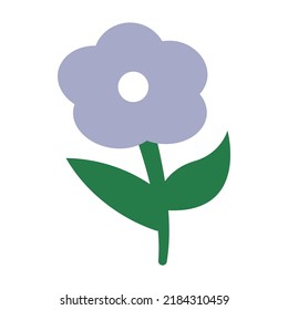 Colorful vector illustration drawn in flat style. Suitable for books, articles, web sites, apps etc. Image of flower 